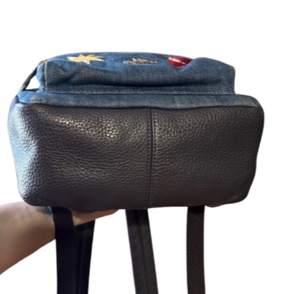 Coach Charlie Mini Denim backpack W/Blue Hawaii PATCHES Limited Edition EUC - Picture 10 of 14